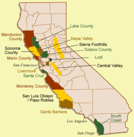 California Wine Map