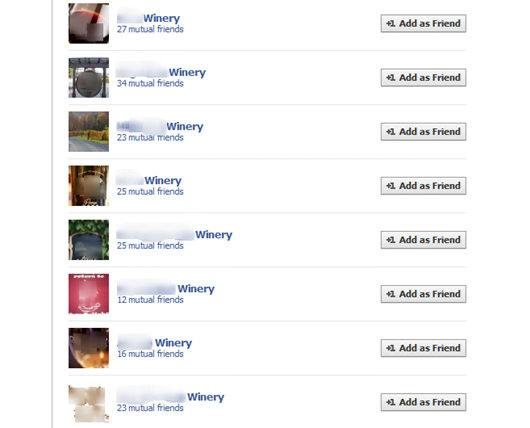Facebook Winery Profiles - How not to do it