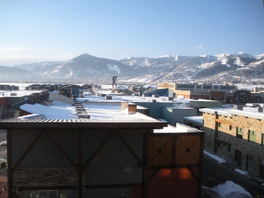 View from the Hot Tub at New Park Resort, Utah