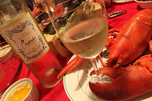 This was my Christmas Eve - Lobsters and Cupcake New Zealand Sauvignon Blanc