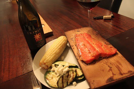 Trinitas Carneros Pinot Noir 2009 Paired with Cedar Plank Sockeye Salmon