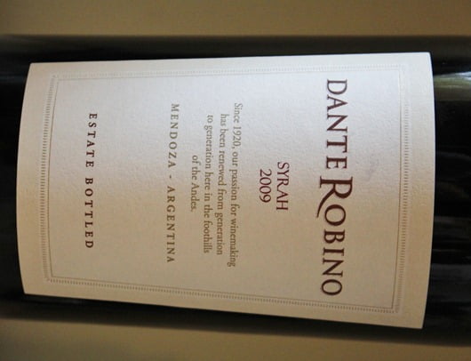 Dante Robino Syrah Mendoza Argentina