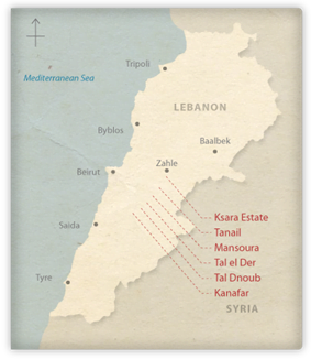 Lebanon Wine Map