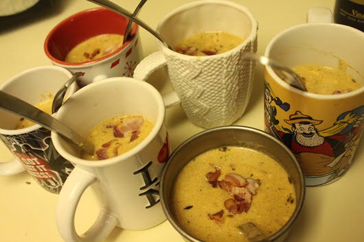  Beer Cheese Soup.....in mugs.