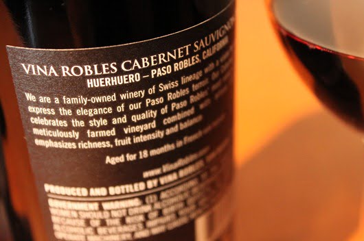 Vina Robles Cabernet “Huerhuero Vineyard”, Paso Robles, California, 2008