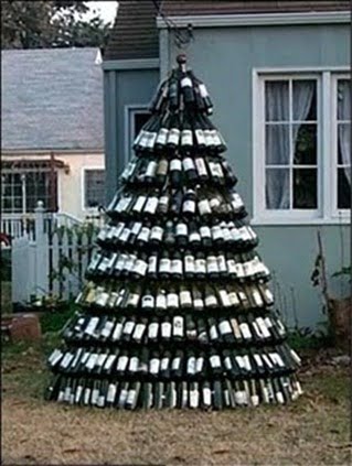 Wine Bottle Christmas Tree.