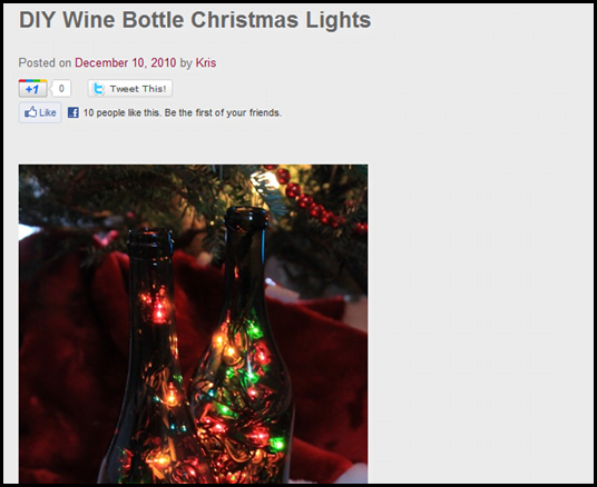 DIY Wine Bottle Christmas Lights