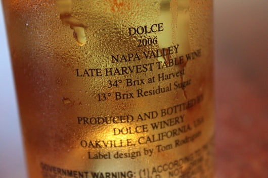 Dolce (Late Harvest Dessert Wine), Napa, 2006.