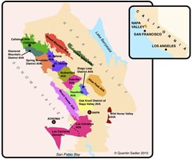 Napa Valley Wine Map