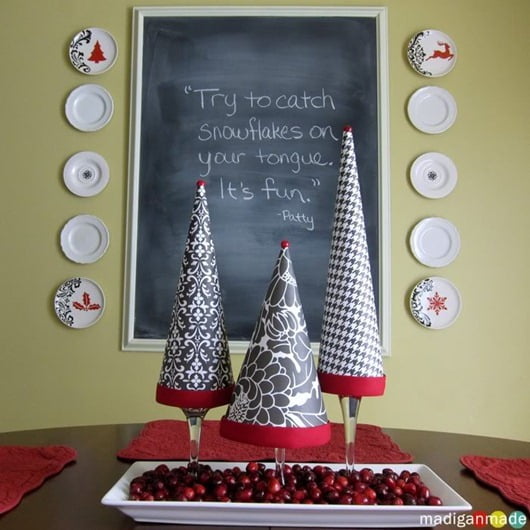 DIY Wine Glass Topiary Trees 