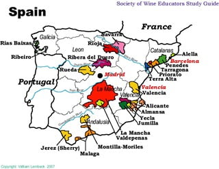 Spanish Wine Map